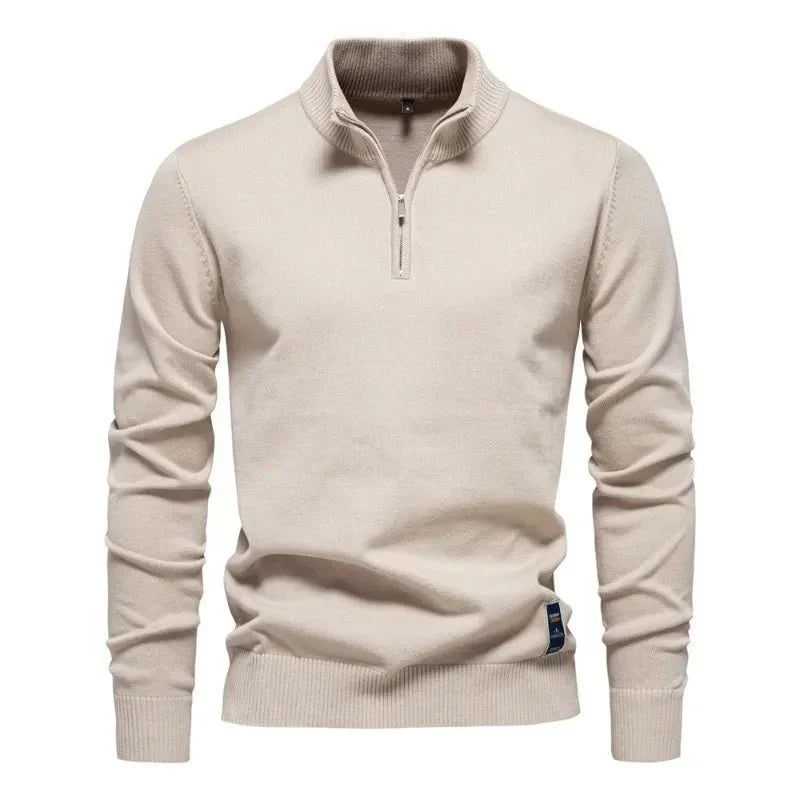 Dorian Zip-Front Knit Pullover