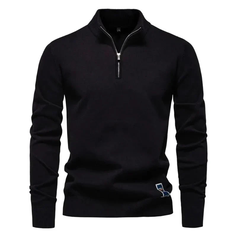 Dorian Zip-Front Knit Pullover