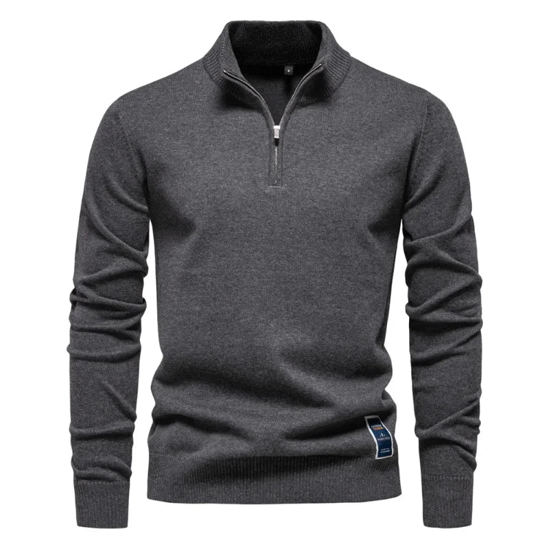 Dorian Zip-Front Knit Pullover