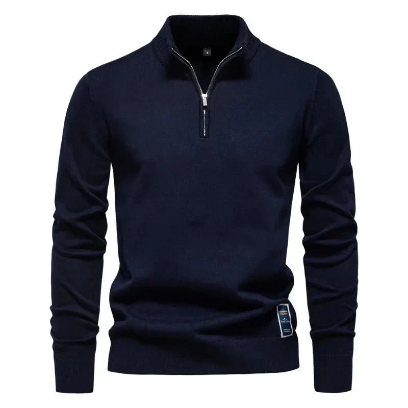 Dorian Zip-Front Knit Pullover