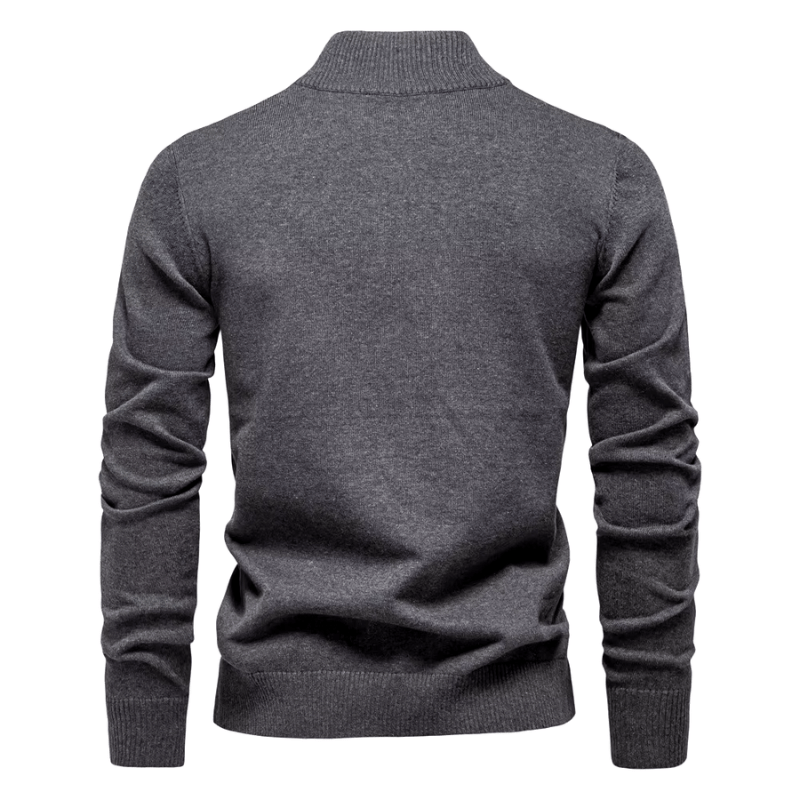 Dorian Zip-Front Knit Pullover