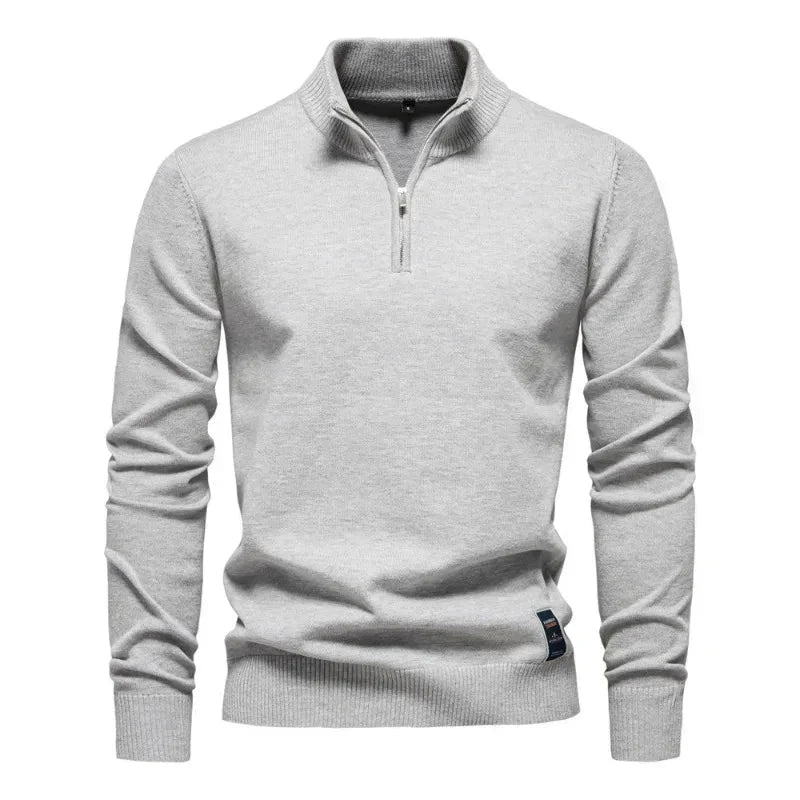 Dorian Zip-Front Knit Pullover