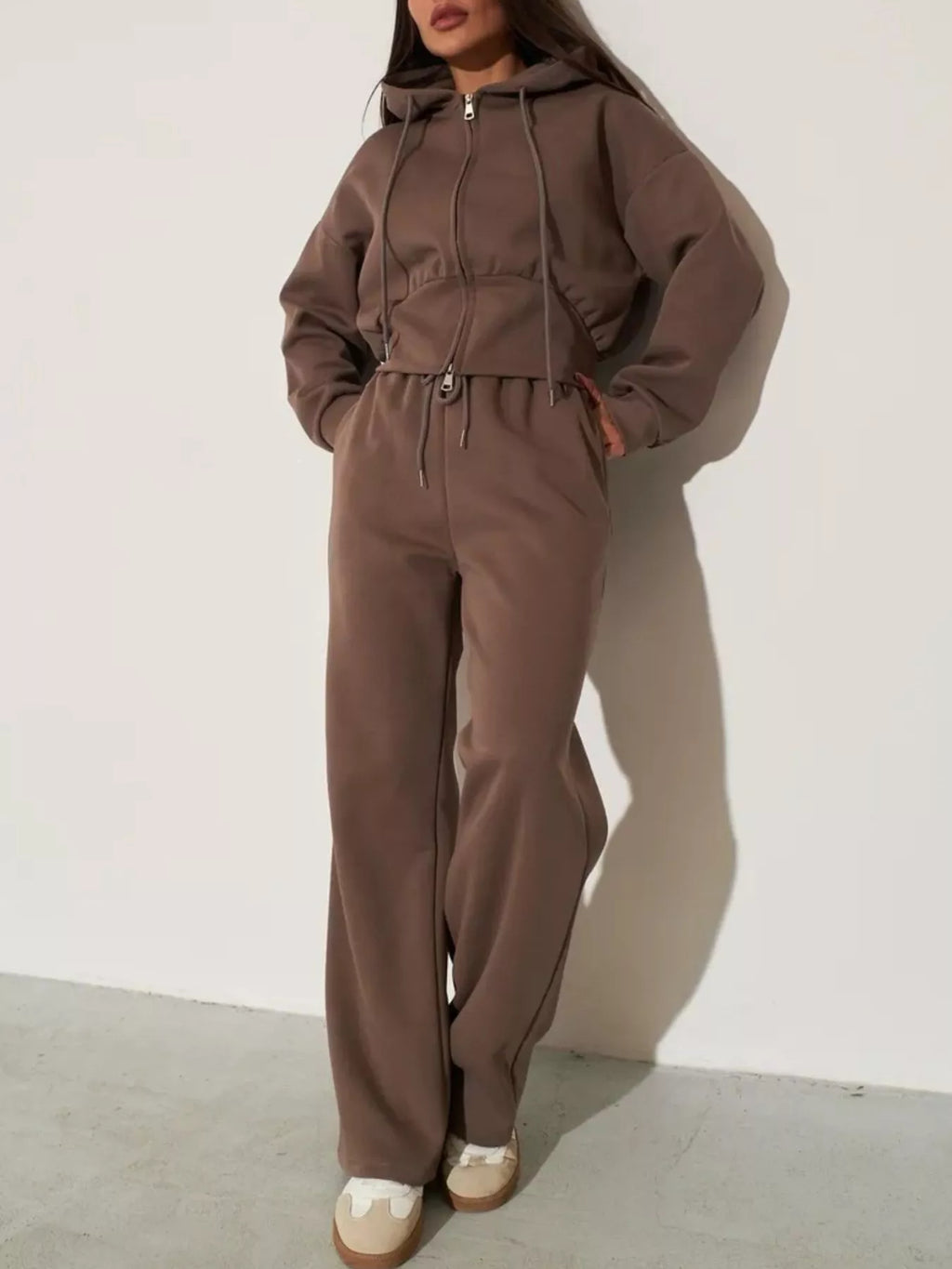 Xandra Hoodie & Wide-Leg Trouser Set