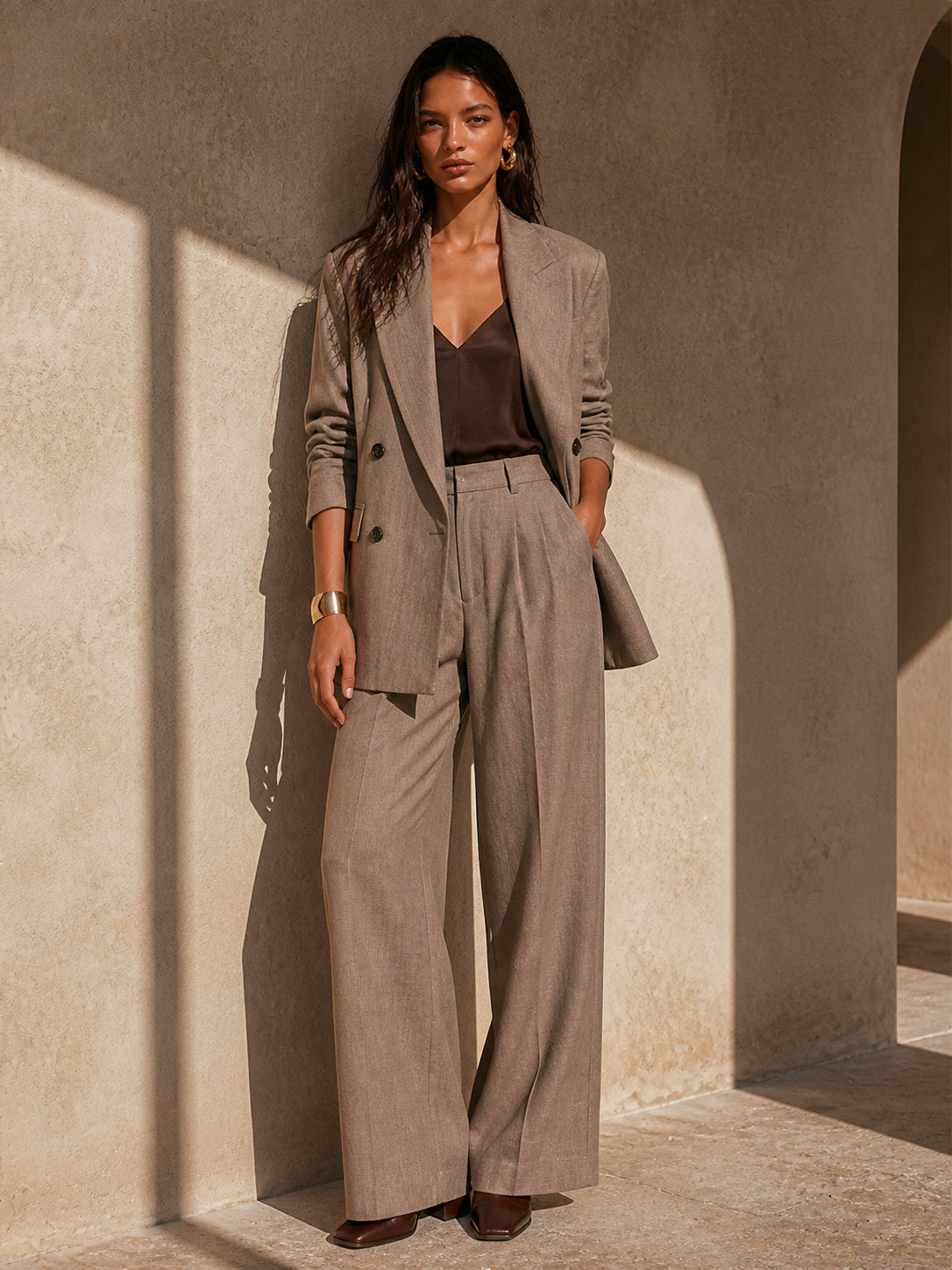 Rhea Double-Breasted Blazer Suit