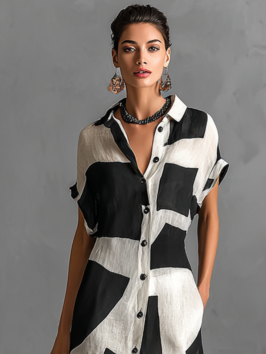 Odette Geometric Maxi Dress