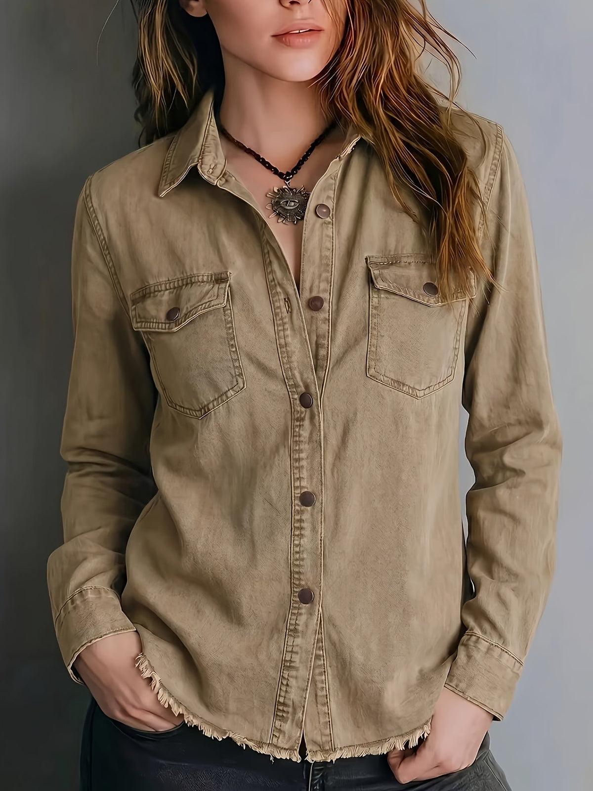 Blazka Button-Front Pocket Shirt