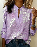 Adanna Floral High-Neck Blouse