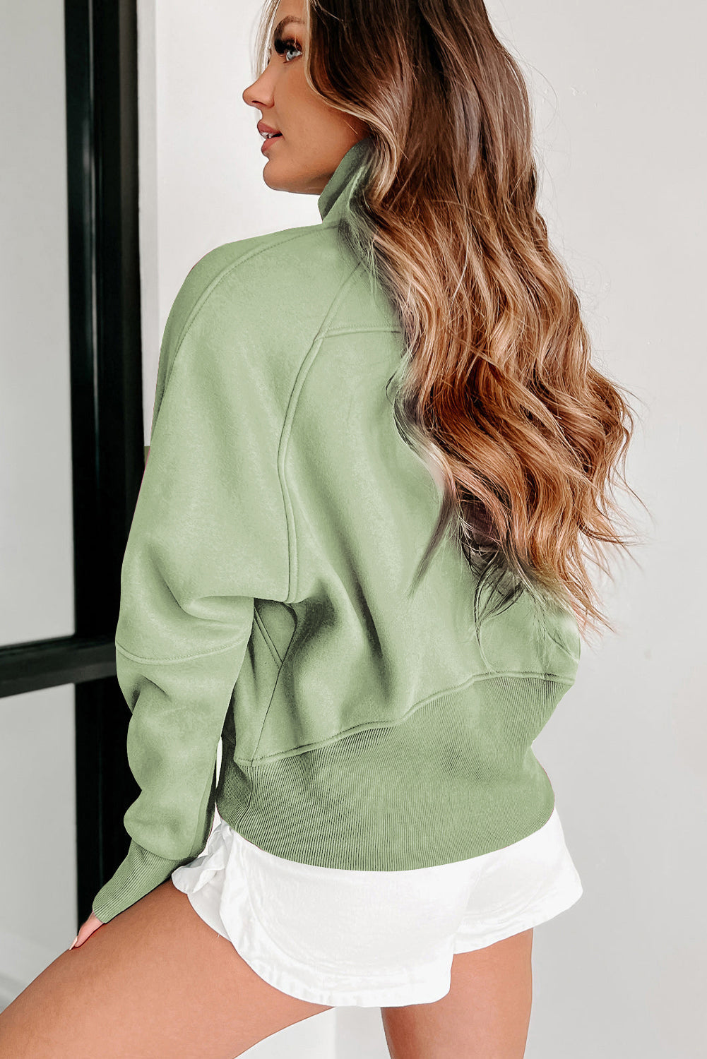 Tamsin Thumb-Hole Zip Sweatshirt