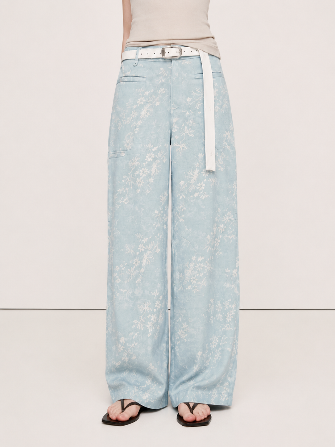 Freya Lurex Jacquard Wide-Leg Pants