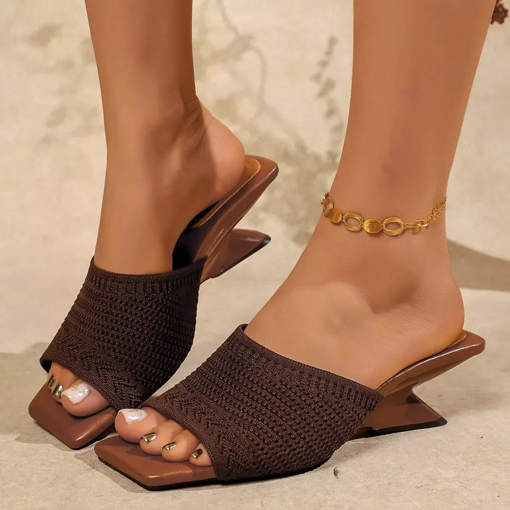 Fleur Block-Heel Sandals
