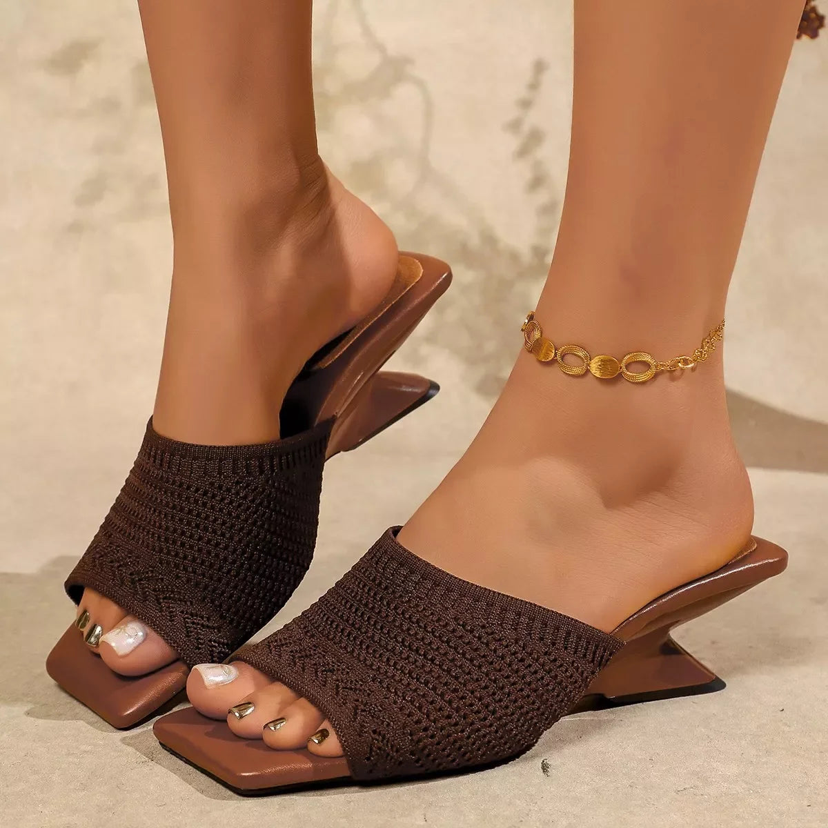 Fleur Block-Heel Sandals