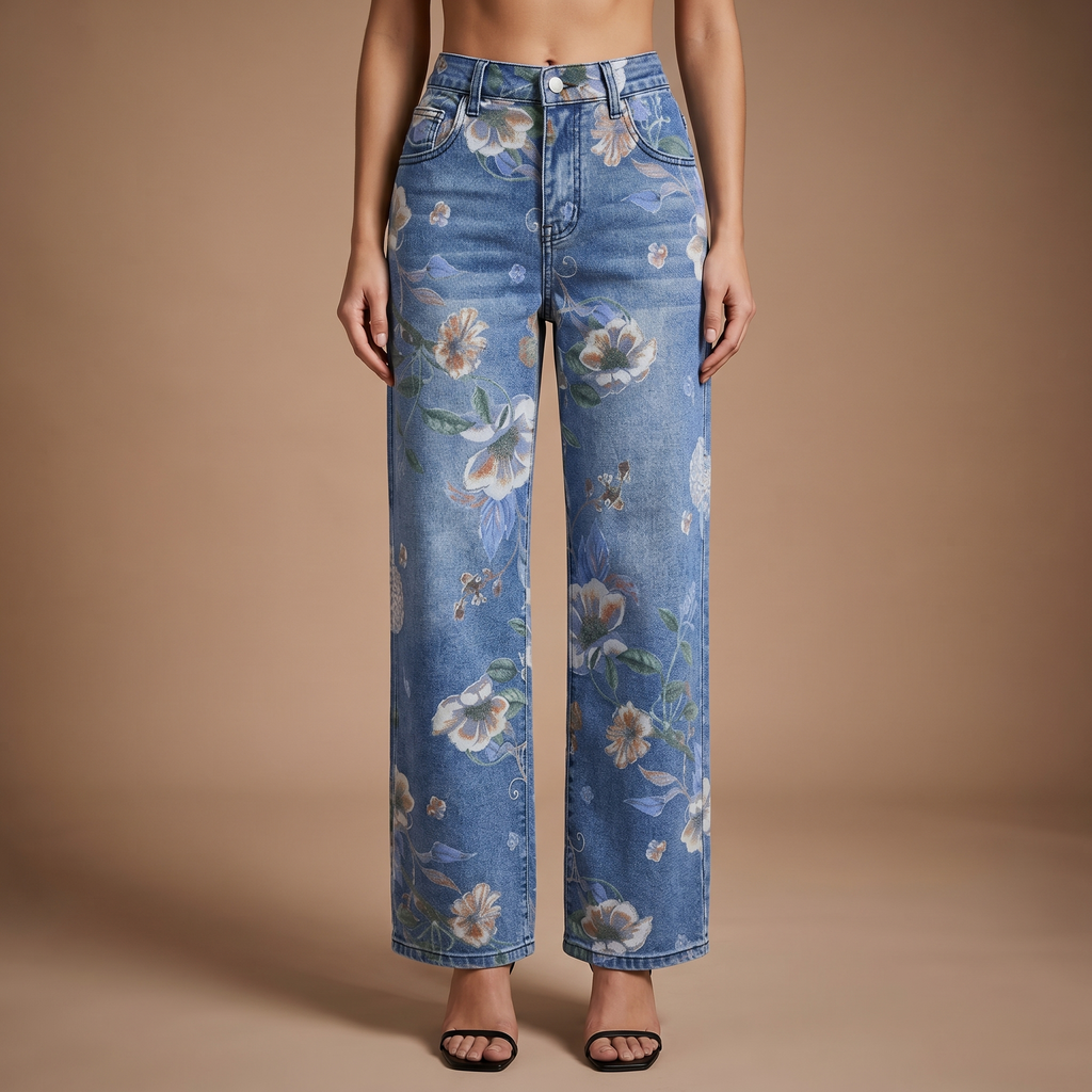 Victoria Wide-Leg Denim Jeans
