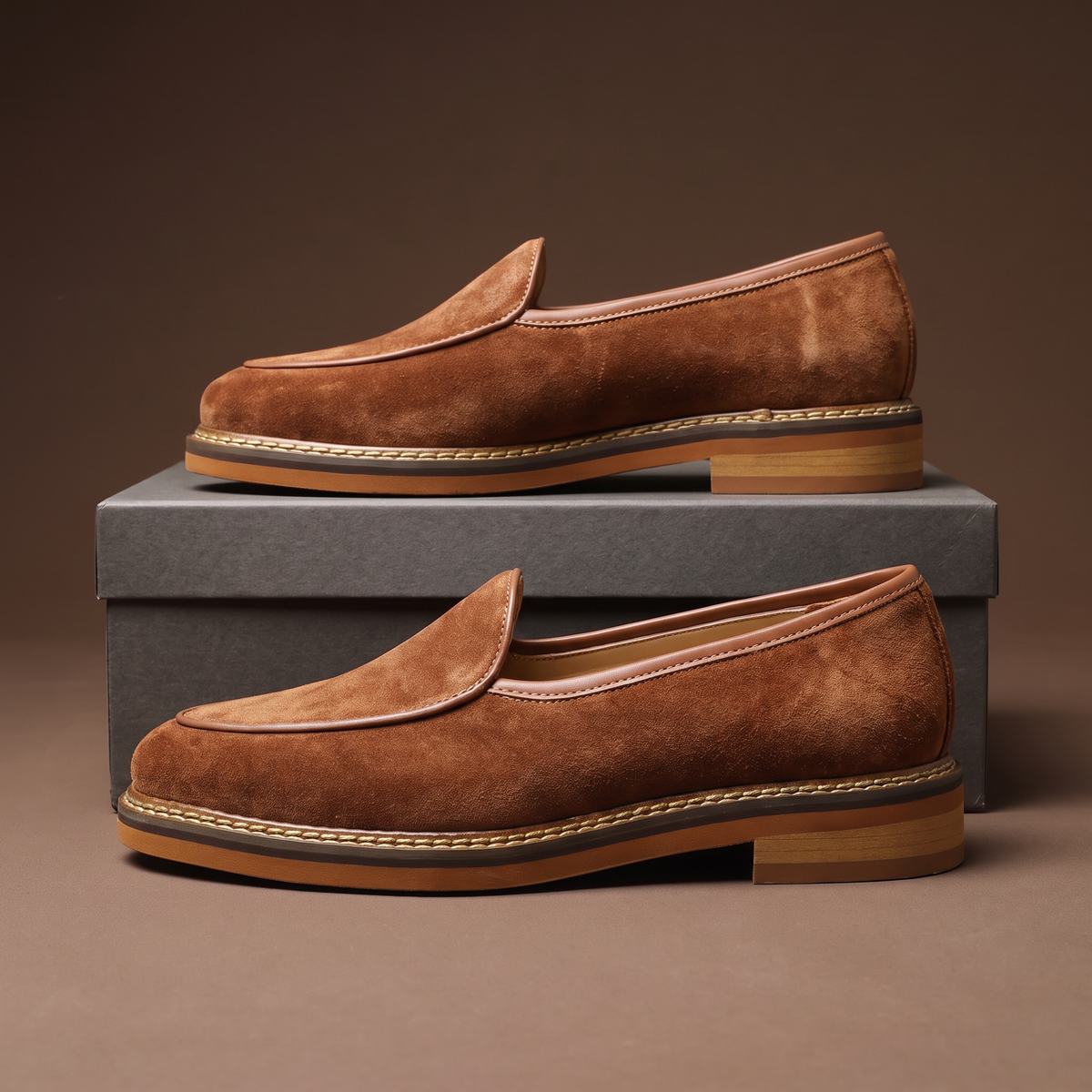 Grayson Welt-Stitched Loafers