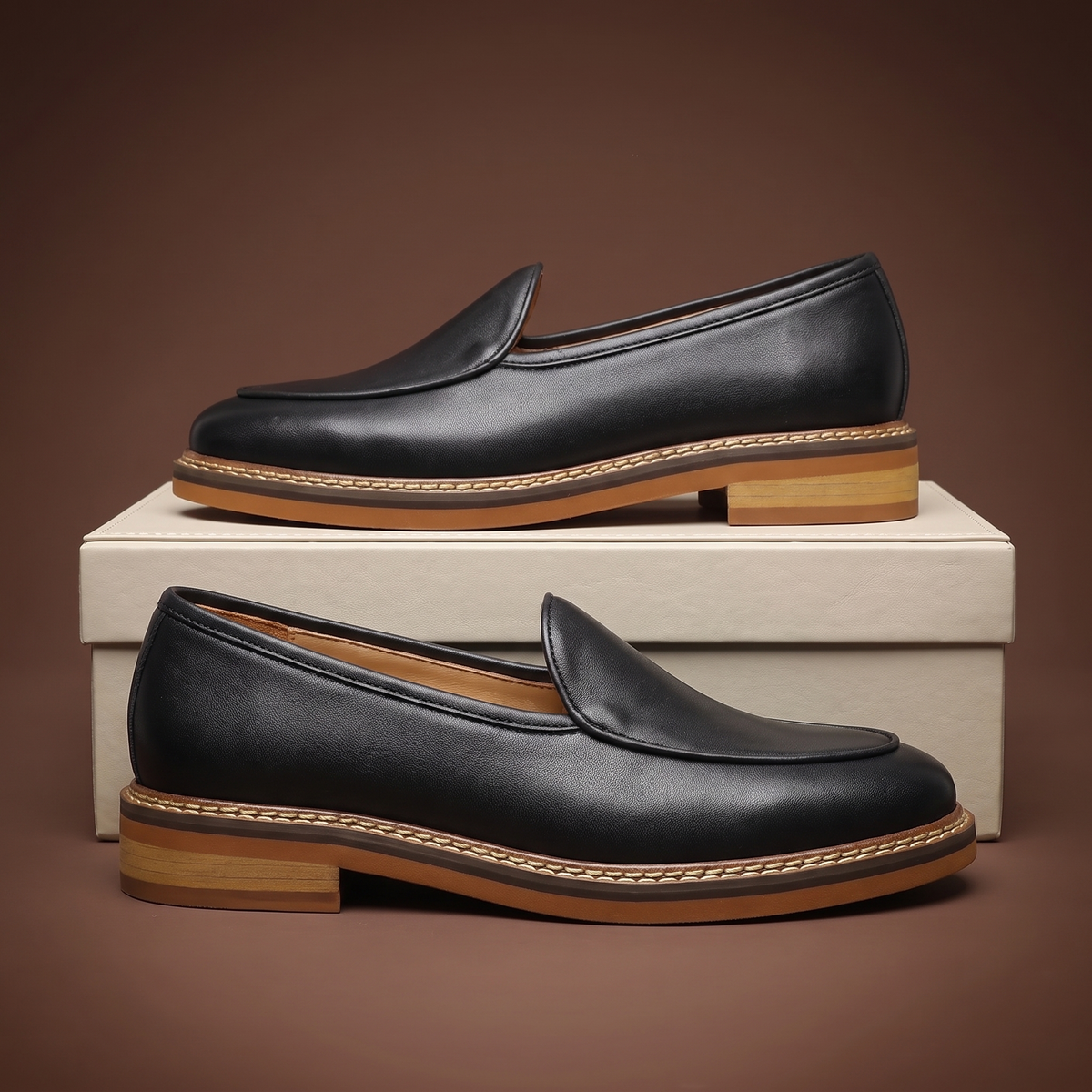 Grayson Welt-Stitched Loafers