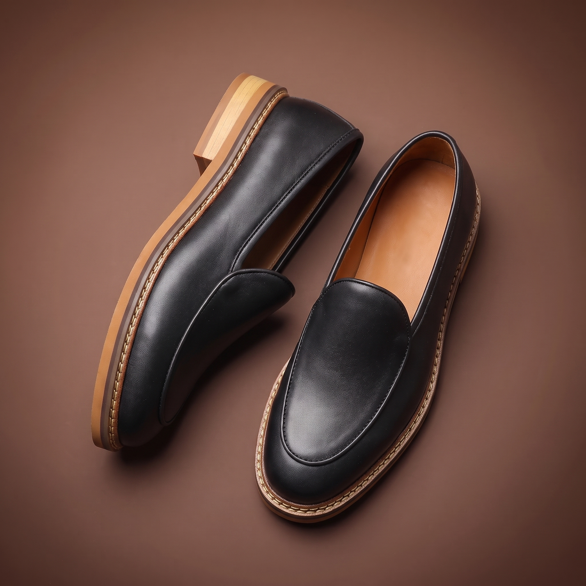 Grayson Welt-Stitched Loafers
