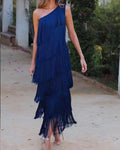 Maren Off-Shoulder Fringe Dress
