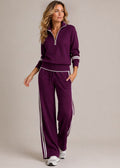 Kate Half-Zip Knit & Wide-Leg Trouser Set