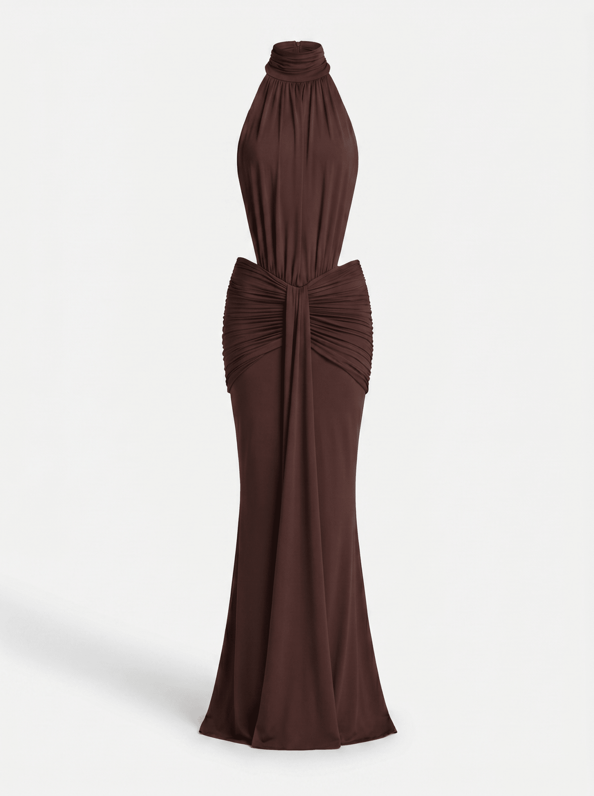 Silvia Halter Cut-Out Maxi Dress