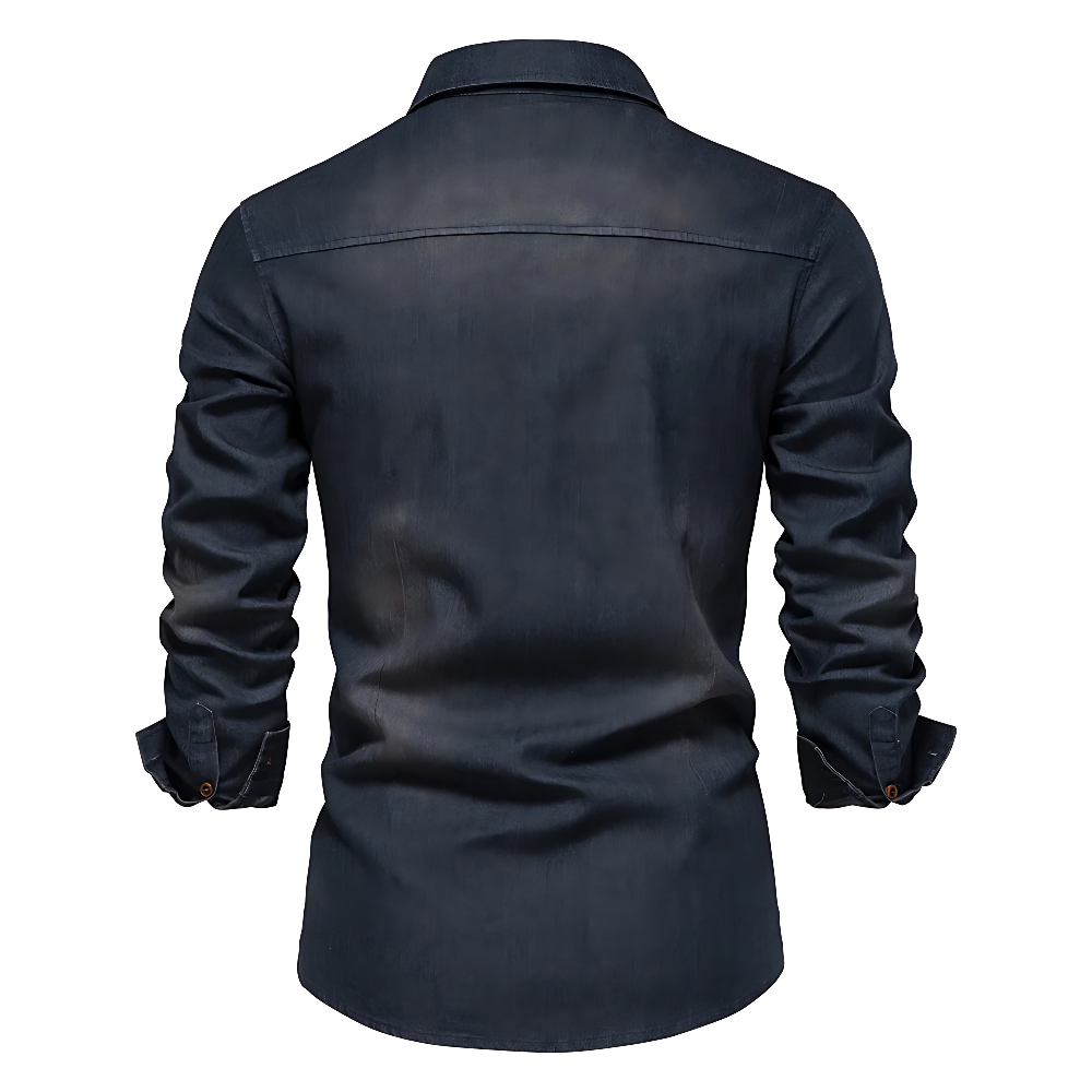 Ansel Denim Polo Shirt
