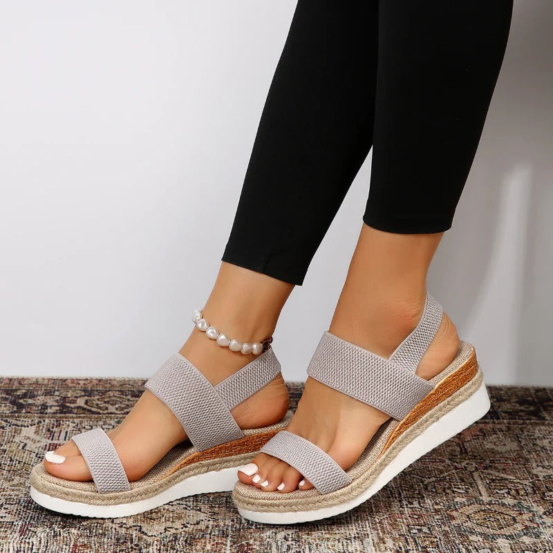 Valeria Stretch-Strap Comfort Sandals