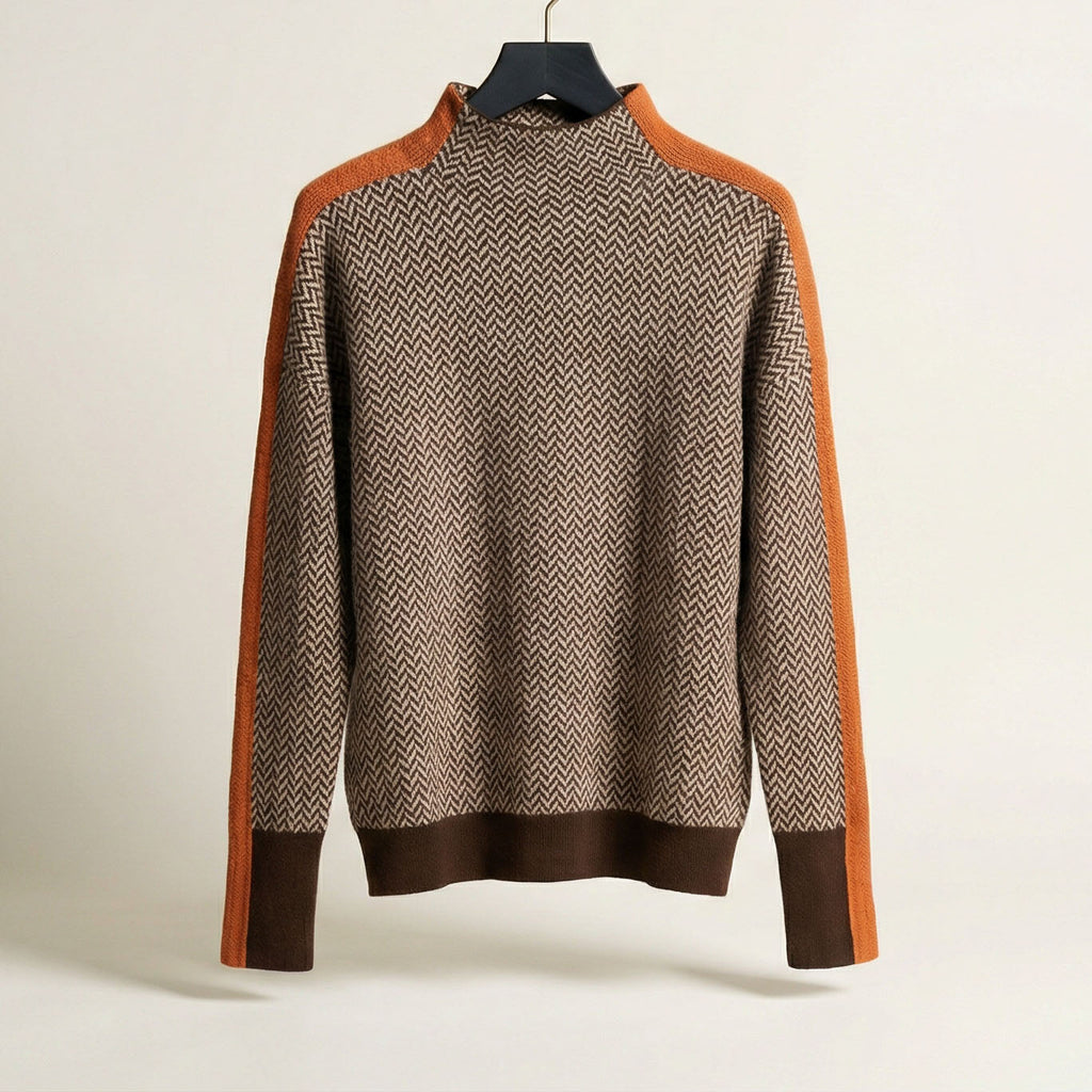 Giulia Herringbone Knit Pullover
