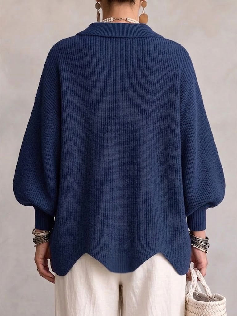 Isolde Metal-Button Collared Cardigan