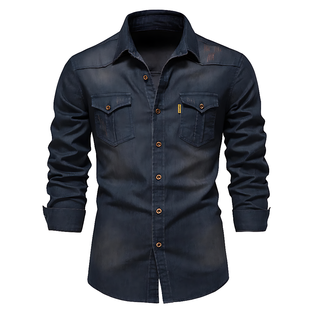 Ansel Denim Polo Shirt