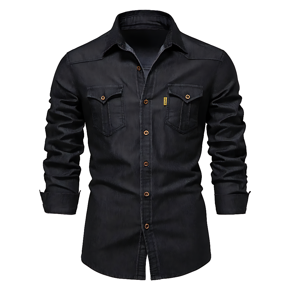 Ansel Denim Polo Shirt