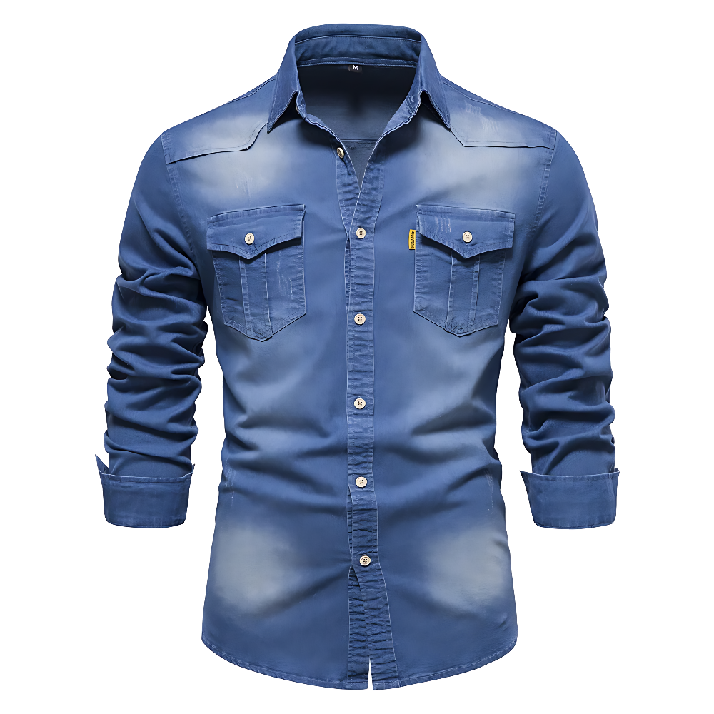 Ansel Denim Polo Shirt