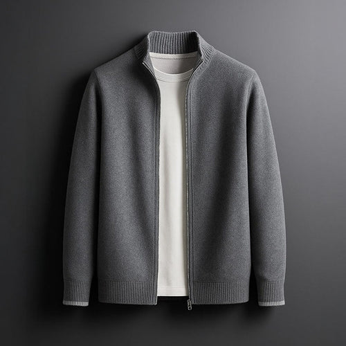 Benjamin Zip-Front Knit Cardigan