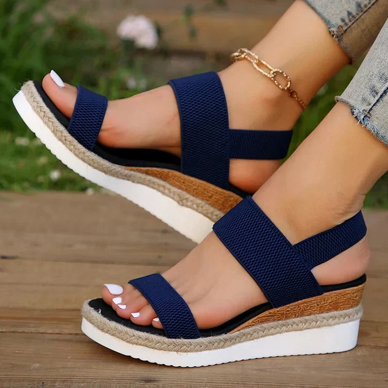 Valeria Stretch-Strap Comfort Sandals